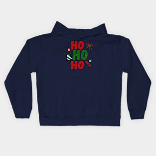 HO HO HO Christmas Season Kids Hoodie